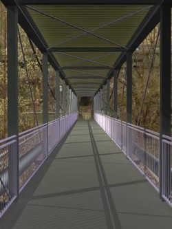 Fussgängerbrücke Spittal Nord - Innenansicht